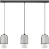 Image de Eglo Lampe suspendue Meuleges Noir Blanc L: 96 B: 16 H: 110cm Dimmable