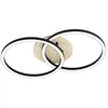 Image de Plafonnier lomaltas-z noir, marron blanc l : 58 l : 35 cm dimmable 2700-6500k avec fonction Connect-Z