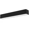 Image de Eglo Applique murale intérieure LED Sania 5, luminaire d’intérieur minimaliste, lampe de salle de bains en métal noir et plastique opaque, blanc chaud, 62 cm, IP44