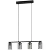 Image de Eglo Lampe suspendue Zocabon Noir Clear L: 81.5 B: 11 h: 110cm Dimmable