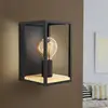 Image de EGLO Applique murale Libertad, largeur 14 cm, noir/bois, acier