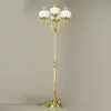 Image de Orion Lampadaire Delia à 4 lampes, laiton poli