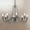 Image de Orion Grand lustre CLARA au style rustique, 8 ampoules