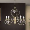 Image de Orion Lustre Alessia à 5 lampes en cristal doré