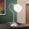 Image de Orion Lampe à poser Doma, nickel satiné, hauteur 30 cm, verre