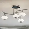 Image de Orion Plafonnier Lia, 4 lampes, couleur chrome, verre/métal