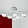 Image de Orion Plafonnier Lia, 6 lampes, couleur chrome, verre/métal