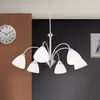 Image de Orion Charmante suspension KINGA à 6 lampes, nickel