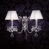 Image de Orion Applique textile argentée Kristalldesign 2 lampes