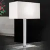 Image de Orion Lampe à poser Grigor à abat-jour en lin blanc