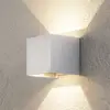 Image de Orion Applique d'extérieur LED Cube, couleur aluminium, métal, 10 cm, haut/bas