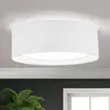 Image de Orion Plafonnier rond en tissu Antoni, blanc