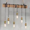 Image de Orion Suspension Cellar poutres bois chanvre, à 6 lampes