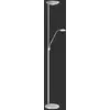 Image de Orion Lampadaire à éclairage indirect LED Cobra avec lampe de lecture LED nickel