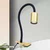 Image de Orion Lampe à pince LED Kurt laiton mat