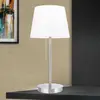 Image de Orion Lampe à poser Ludwig et port USB, blanc/nickel mat