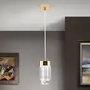 Image de Orion Suspension LED Prism, verre cristal Ø10cm doré
