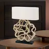 Image de Orion Lampe à poser Peggy avec pied en bois décoratif