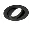 Image de Orion Spot encastré Choice aluminium, inclinable, noir