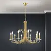 Image de Orion Lustre Ariane, doré, Ø 92 cm, cristal, 10 lampes