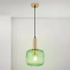 Image de Orion Suspension Carneval, laiton vieilli/vert, Ø 20 cm, verre