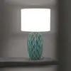 Image de Orion Lampe de table Tortuga, vert/blanc, hauteur 49,5 cm, céramique/lin