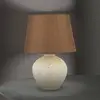 Image de Orion Lampe de table Masai, crème/brun, hauteur 46,5 cm, céramique/lin