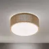 Image de Orion Plafonnier Tarta, Ø 50 cm, bois, diffuseur textile, 4 x E27