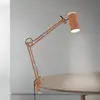Image de Orion Lampe à poser Gili, rouge corail, pince, acier, hauteur 75 cm E27