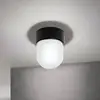 Image de Orion Plafonnier Ostia, noir, céramique, verre satiné, E27