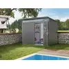 Image de Abri de jardin métal Biohort AvantGarde A5 gris foncé simple porte surface totale 5.72 m²