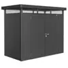 Image de Abri de jardin métal Biohort HighLine H1 gris foncé double porte surface totale 4.26 m²