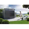 Image de Abri de jardin métal Biohort HighLine H2 gris foncé simple porte surface totale 5.36 m²