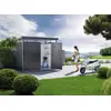 Image de Abri de jardin métal Biohort HighLine H4 gris foncé double porte surface totale 7.56 m²
