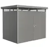 Image de Abri de jardin métal Biohort HighLine H2 gris quartz simple porte surface totale 5.36 m²