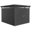 Image de Abri de jardin métal Biohort HighLine H5 gris quartz double porte surface totale 8.66 m²