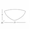 Image de austrolux KOLARZ Applique murale Bisquitte, blanc, largeur 21 cm, plâtre