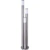 Image de Lampe extérieure acier affiné, plastique, opale, IP44, D:280, H:1700, excl. 3xE27 60W 230V, 0x 0W 0V