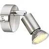 Image de Spot nickel-mat, LxH:140x70, incl. 1xGU10 DEL 2,3W 230V, chaud-blanc,103lm, 3000K