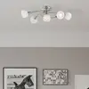 Image de Globo Plafonnier Elliott, longueur 62 cm, nickel mat, métal/verre