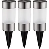 Image de set de 3 LED lampe solaire en acier inoxydable extérieur façon jardin plug-in lampe Globo 33254-3
