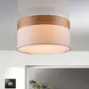 Image de Globo Plafonnier Libba, bois crème