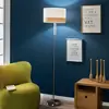 Image de Globo Lampadaire Libba bois crème, avec tirette