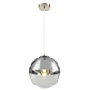 Image de Globo Suspension VARUS Nickel mat/verre transparent chromé