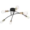 Image de Globo Plafonnier design salon eclairage laiton antique lampe black 54003-6