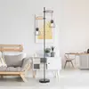 Image de Globo Lampe sur pied Mina, noir/brun, hauteur 168 cm, métal/bois