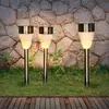 Image de Globo Lampe sur piquet LED solaire 33576-3, acier inoxydable, lot de 3