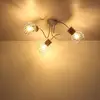 Image de Globo Plafonnier Luise, blanc, aspect bois, à 3 lampes