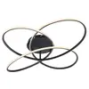Image de Globo Plafonnier en métal noir mat plastique opale blanc fonction mémoire, veilleuse à intensité variable, télécommande couleurs fixable 67201S-60