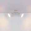 Image de Globo Plafonnier Wiho, métal blanc/aspect bois 2 lampes